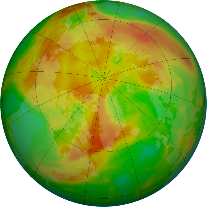 Arctic ozone map for 05 May 1992